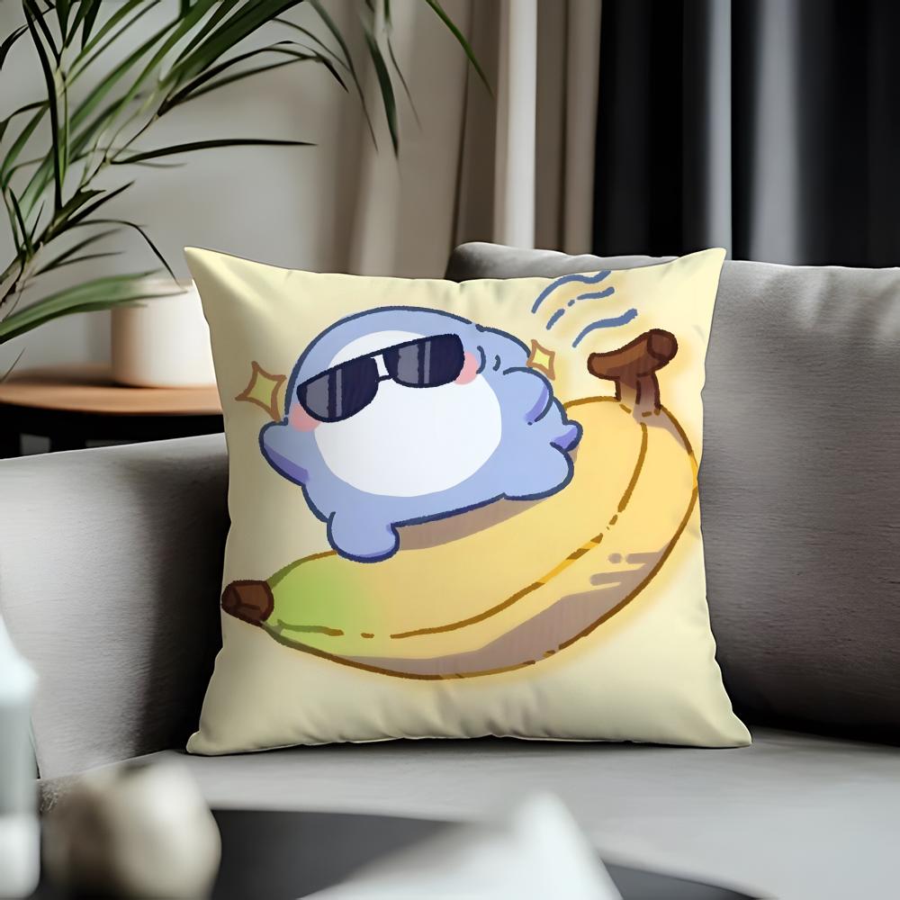 Fashion Ffat Sharkead Cushion Cover Antidustmite Pillowcase Invisible Zipper Silky Short Plush Sofa Cushion Cover
