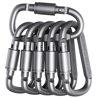 Lot de 4 mousquetons pour porte-clés, camping, survie, EDC, extérieur, clip, alliage d'aluminium, mousqueton tactique, mousquetons
