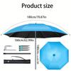 Thickened UV-Proof Folding Sun Umbrella - Lightweight Manual Open/Close Design, Suitable for Camping, Beach, and Fishing