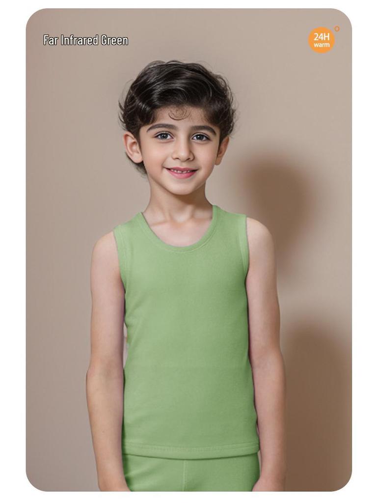 Kids' Reversible Self-Heating Fleece Vest - Antibacterial, Brushed Warmth for Autumn/Winter