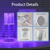 Crystal Table Lamp,RGB Changing Touch Table Lamp with Remote Control,USB Rechargeable Crystal Bedside Lamp,LED Cordless Desk Lamp for Bedroom/Living