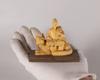 Tiny Buddha Inari God gold clay Inari Buddha Statue Figure Wood Carving Ornament Inari no 7.3cm (Wooden Boxwood, finish)_Inari (GSB Kami)
