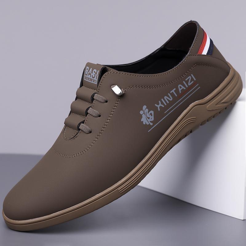 Autumn leather shoes soft leather men's shoes soft sole men's business casual shoes one pedal hundred towers lightweight beanie shoes loafers