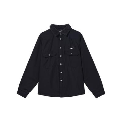 FW22 Solid Color Logo Collar Jacket Men Outerwear Black DQ6329-010