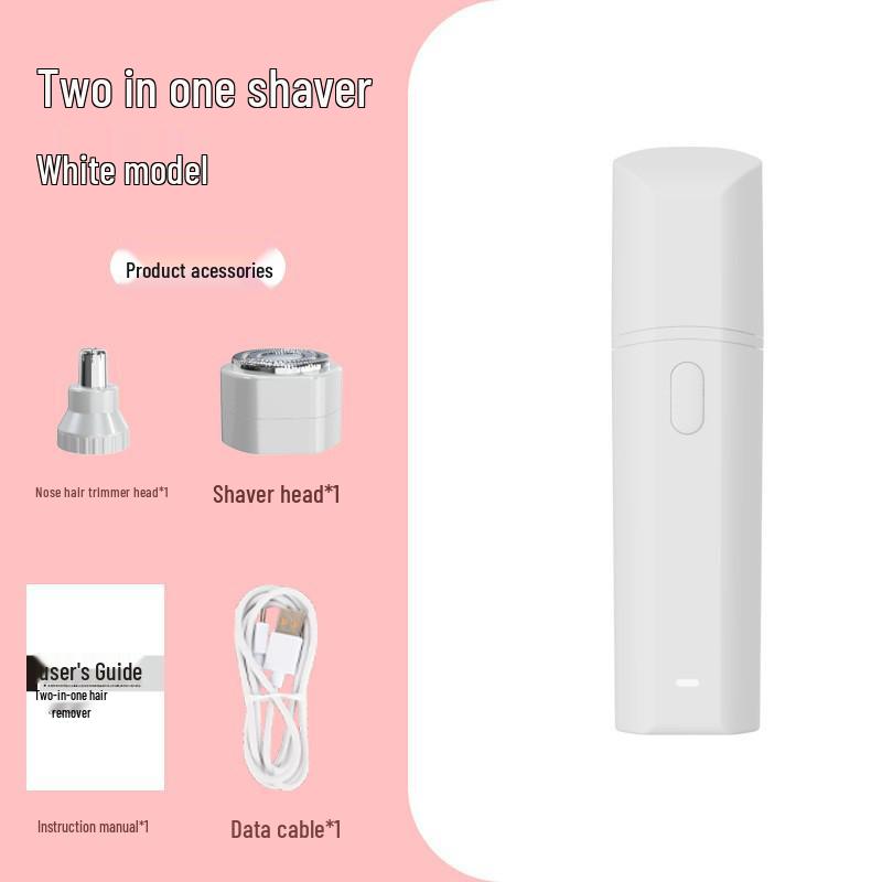 

Rechargeable Women s Electric Shaver & Bikini Trimmer - Painless Two-in-One Hair Removal for Body & Face. белый