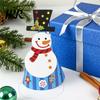 Snowman Party Hat Christmas for Kids Adults, Tree Reindeer Santa Detachable Sticker Paper Cone Birthday Supplies