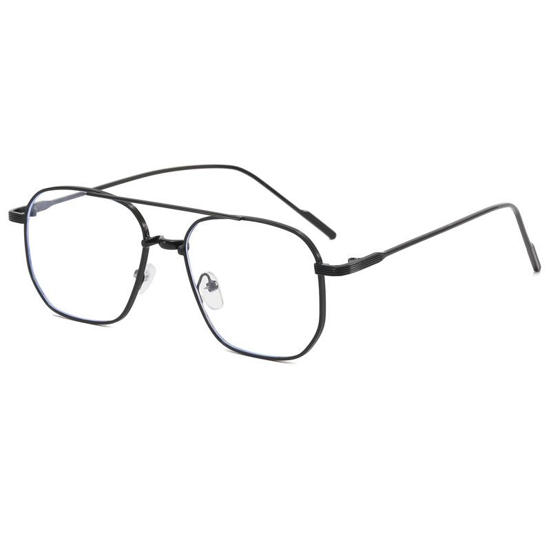 Trend glasses Personalized double beam UV protection glasses Irregular metal decoration Men's and women's sunglasses