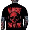 No Desire To Fit In Skull T-Shirt, Menswear Casual Cotton Top Classic Fabric
