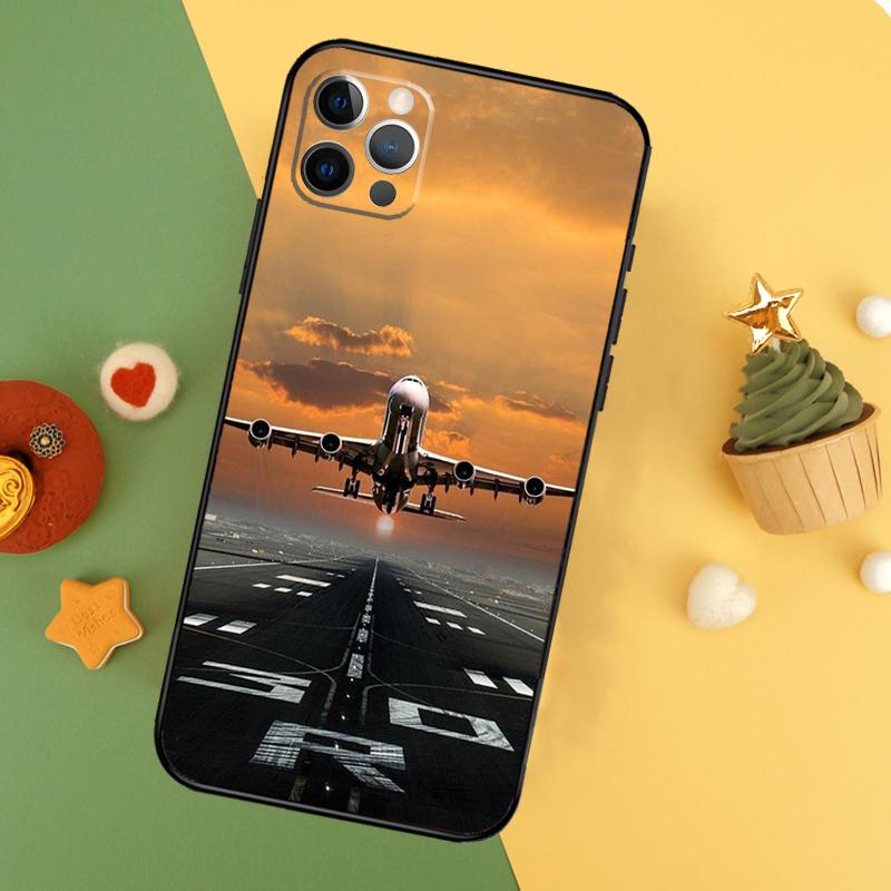 Airplane Plane Aircraft Phone Case For iPhone 17 17Air 16 15 14 13 11 12 Pro Max 12 13 Mini 16E Shockproof Cover