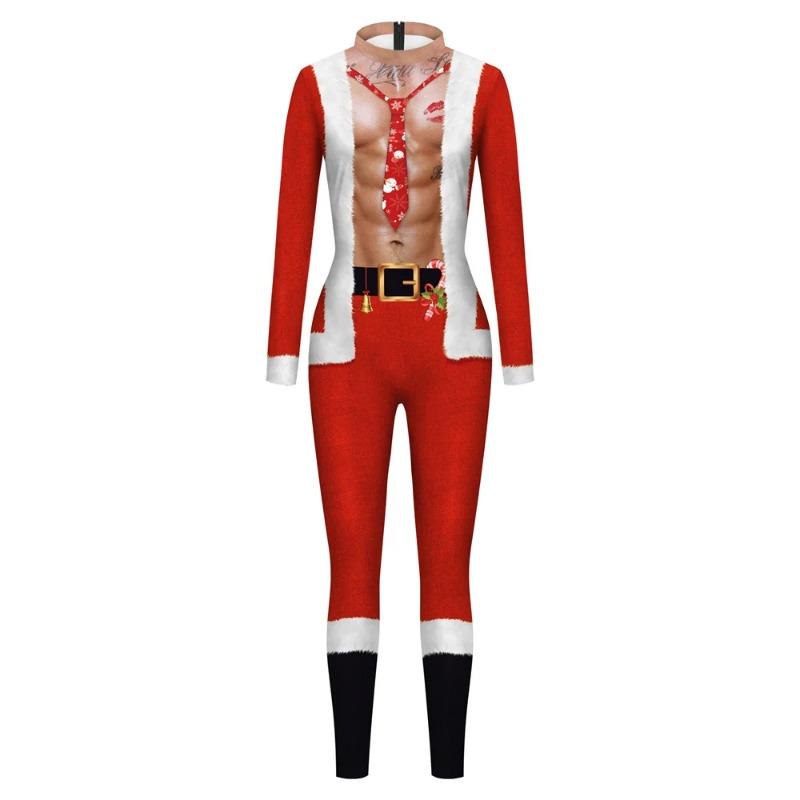 

Женский/Мужской Костюм Санта-Клауса с принтом Косплей Сексуальный Комбинезон Боди Взрослый Карнавальный Костюм Для Вечеринки Monos Mujer Рождество M
