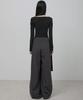 Peulleeoeob Layered Wrap Trousers (Fl-255_Charcoal)