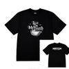 American street style Black head print short-sleeve T-shirt for men and women, loose street hip-hop rapper top