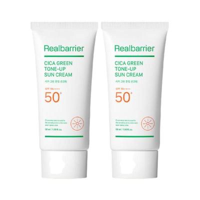 Cica Green Tone-Up Sun Cream (50ml X 2ea Set) – SPF50+ PA++++ Corrective Green Base Sunscreen with Cica & MLE® Technology