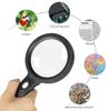 10x Handheld Magnifying Glass With 12 Led Lights, Optical Lupa Lens Magnifier For Reading, Repair, Coin, Glass Magnifier Loupe