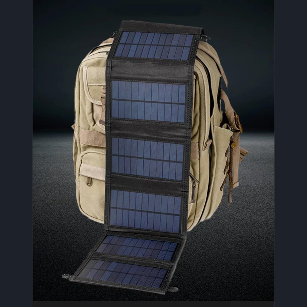 500W Portable Polysilicon Solar Panel Charger USB 5V DC Foldable Solar Panel For Phone Charge Power Bank For Hiking Camping