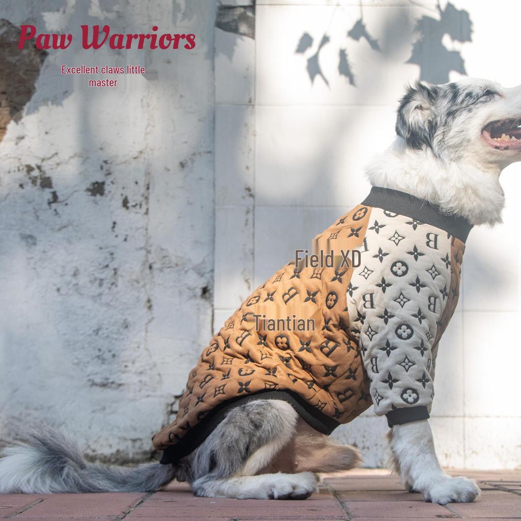 Large Dog Hoodie: Warm Patchwork for Autumn/Winter - Fits Samoyed, Border Collie, Poodle, Teddy, Puppy, Cat