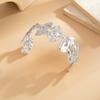 Simple splicing bow open arm bracelet for women, fresh temperament and versatile adjustment bracelet hand