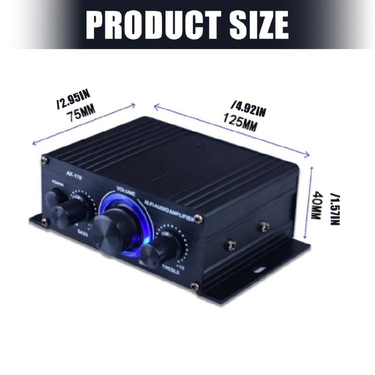 12V 20W+20W Mini HIFI Digital Stereo Sound Amplifier Car Home Radio Theater Hot Stock Microphone Office Use Lightweight