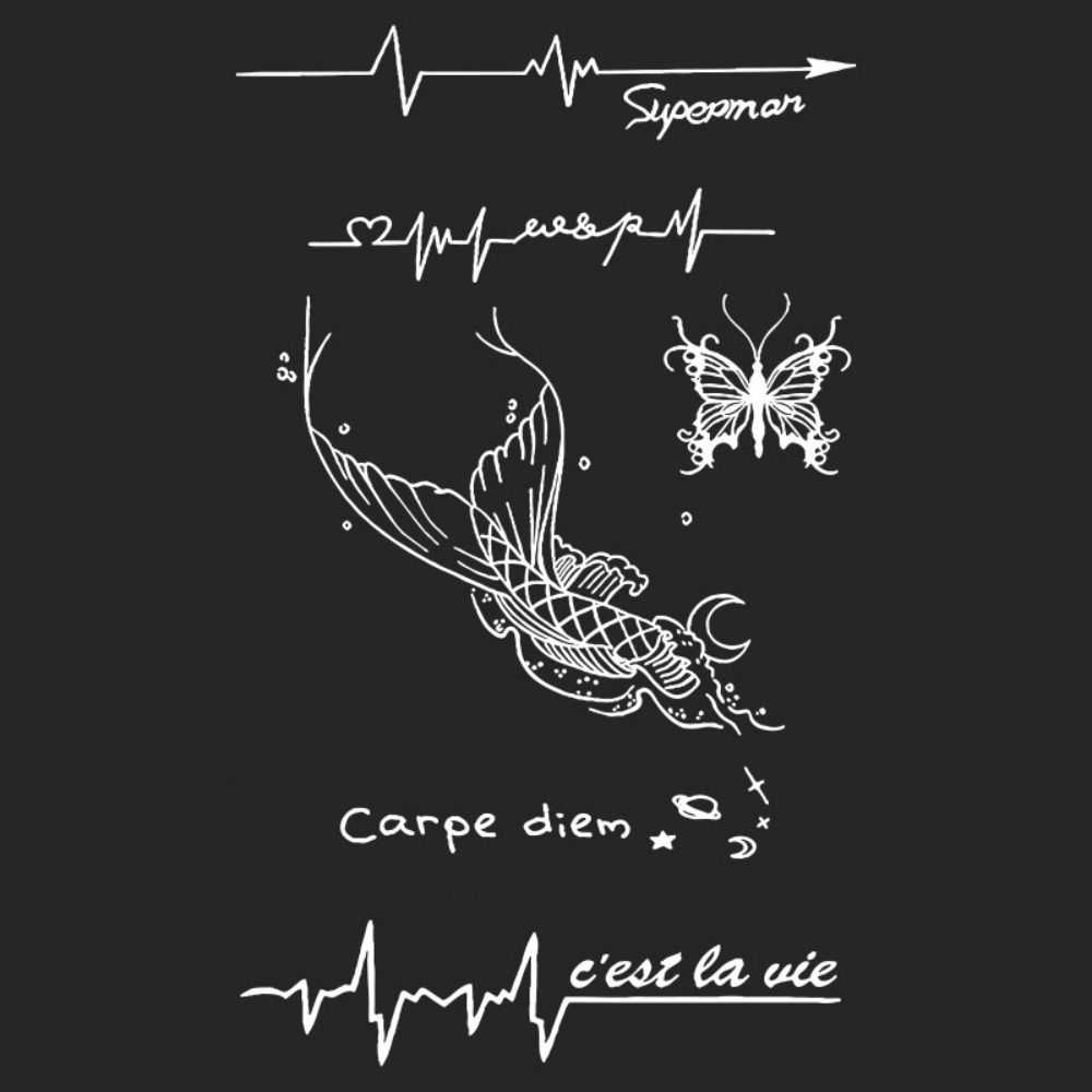 Long Lasting Fake Tattoo English Letter Hombre Art Fake Tattoo Juice Tattoo Clavicle