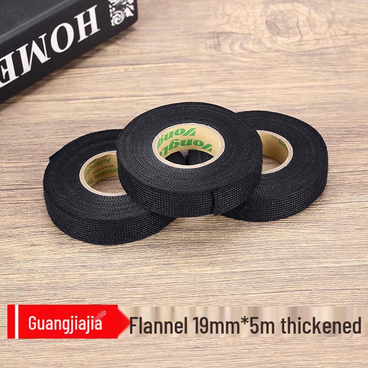 

Yongle 19мм x 5м Утолщенная тканевая лента для звукоизоляции автомобиля и прокладки проводов