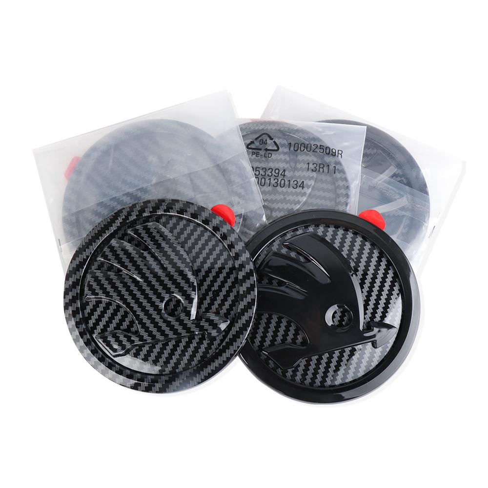 2026 Fierbinte 8/9/10cm Emblema Fibra de Carbon Capotă Față Mașină Autocolant Logo Portbagaj Spate Pentru Skoda Octavia Karoq Skoda S VII Fabia Kam