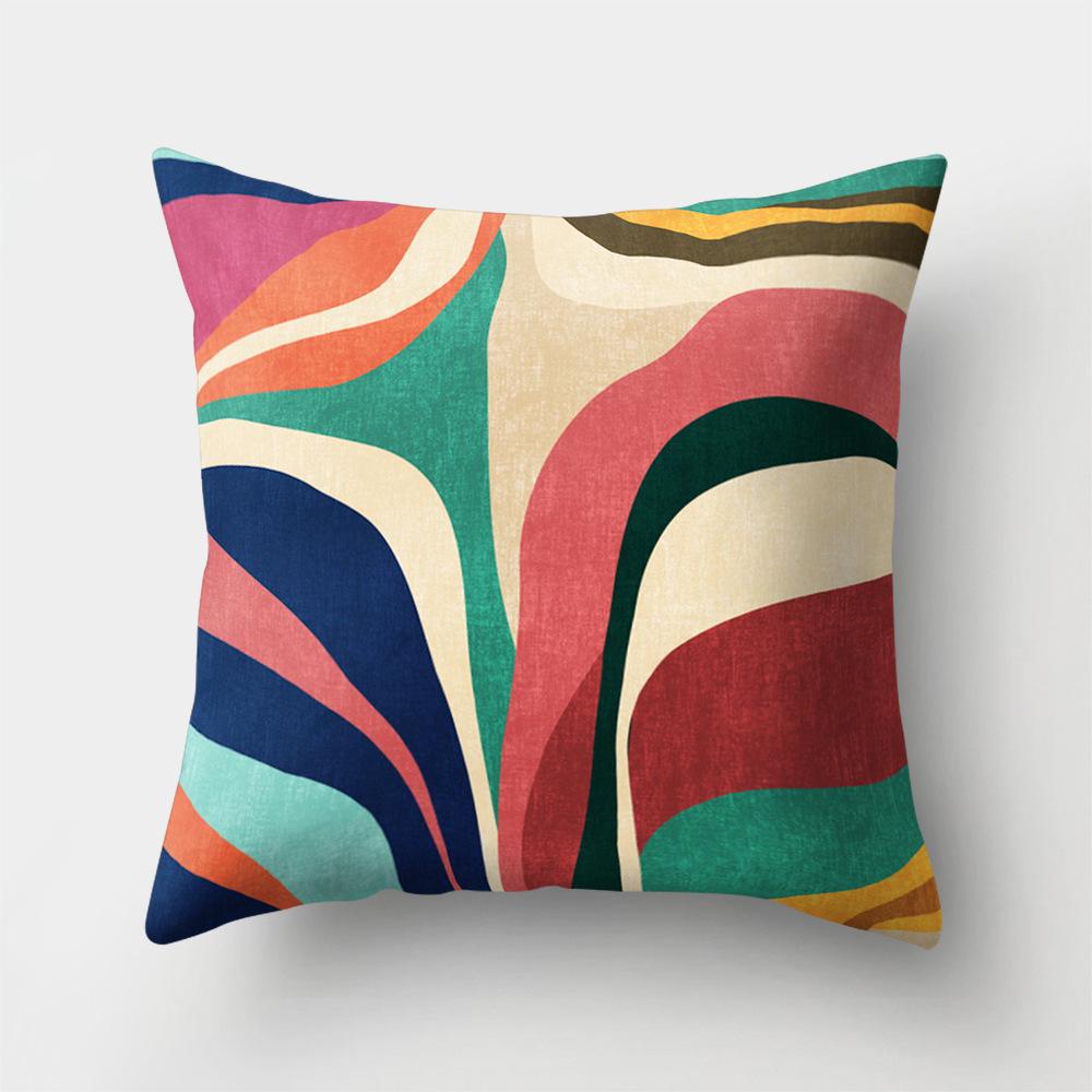 Car Waist Pillow Sofa Pillow Case Cartoon Sunrise Pattern Car Cushion Yiwu Pillow