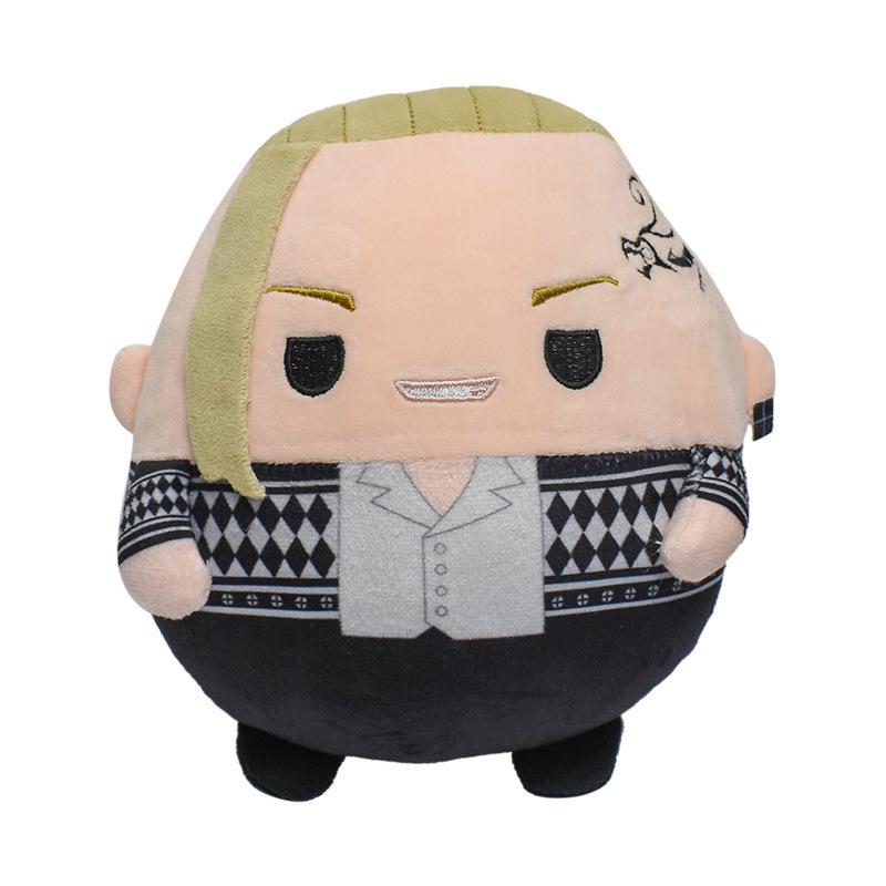 

Круглая плюшевая игрушка Tokyo Revengers Аниме кукла Подушка Диванная подушка Мебельный декор Draken Laugh