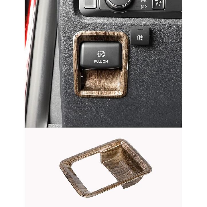 

Аксессуары для интерьера Savadicar Wood Grain - Накладка на выключатель электронного стояночного тормоза для Ford F150 (2021-настоящее время) - Премиум Текстура Декор Интерьера Wood Grain
