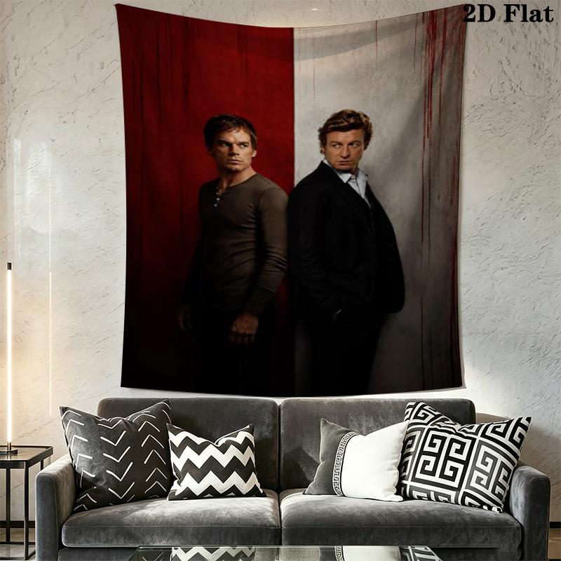 DEXTER Wall Tapestry Aesthetic Wall Hanging Printed Fabric Blanket Decorative Tapestries for Bedroom Living Room Home Decor
