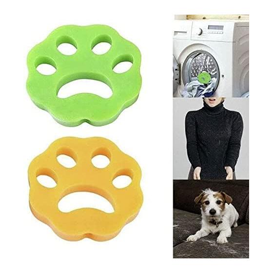 Daily necessities Laundry Hair Collection Paw Rubber Set of 2 Laundry Balls for Laundry Pet Hair Loss Cleaning Cleaner Hair Removal Set of 2 Dogs