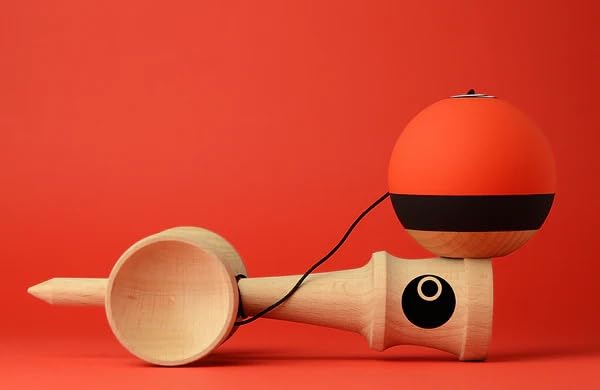 Okendama Kendama Candy Series ZERO1 RUSH Paint Shape, (Red Apple)