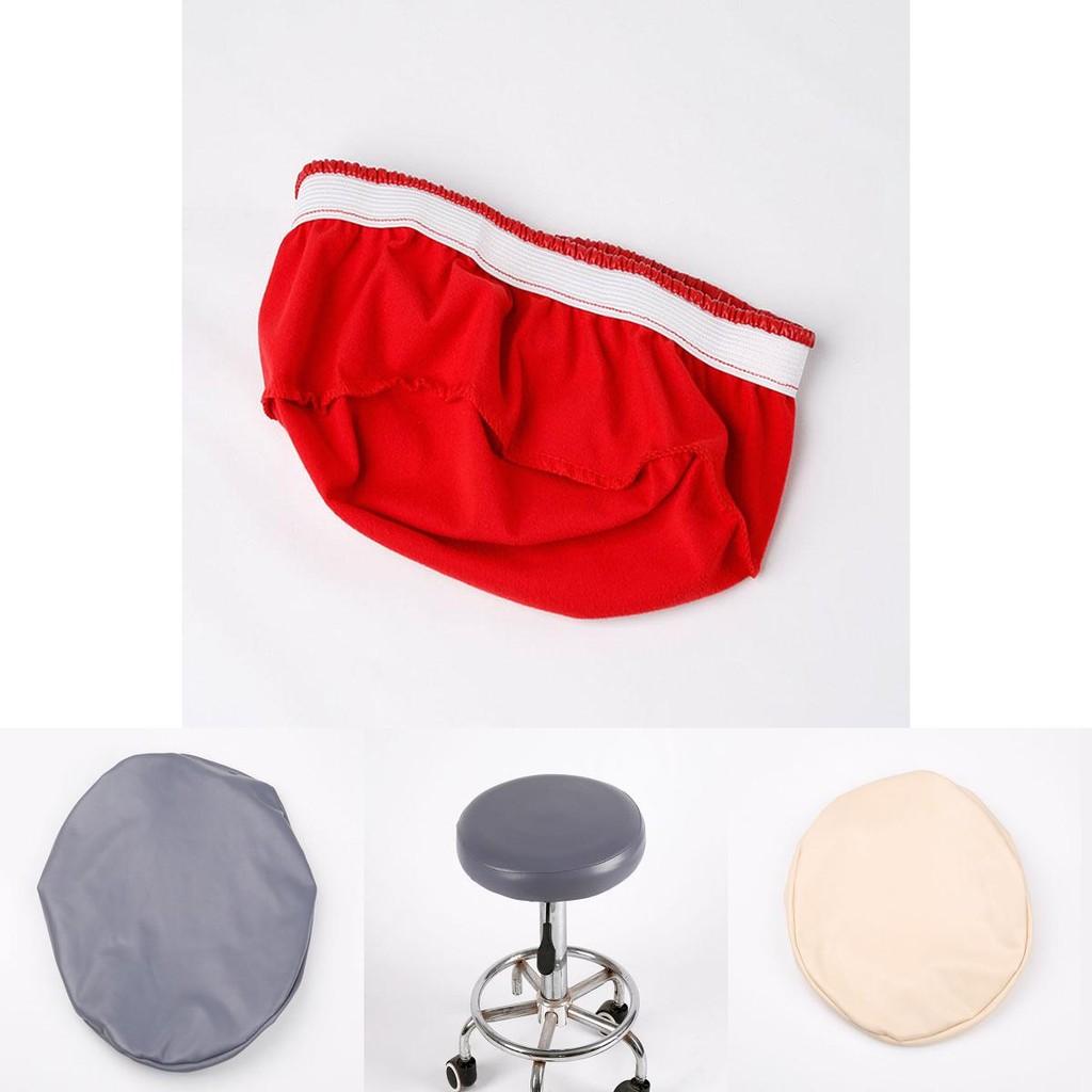 Cover Stool Bar Chic Round Chair Covering Seat Slipcover Leather 1pc