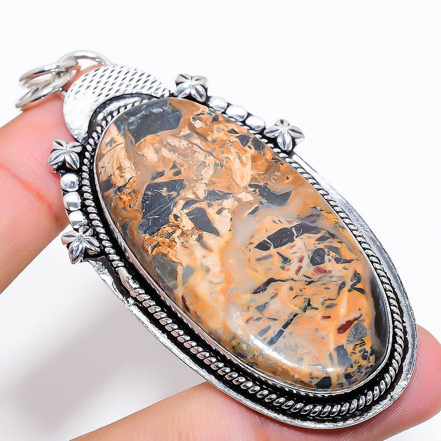 

Petrifide Wood Gemstone Handmade Ethnic Jewelry Pendant 3.03 SR-2709