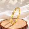 Dainty Zircon Paperclip Clasp Bracelet for Women Openable Stainless Steel Cuff Bangle Bracelets Fashion Charm Jewellery Gift