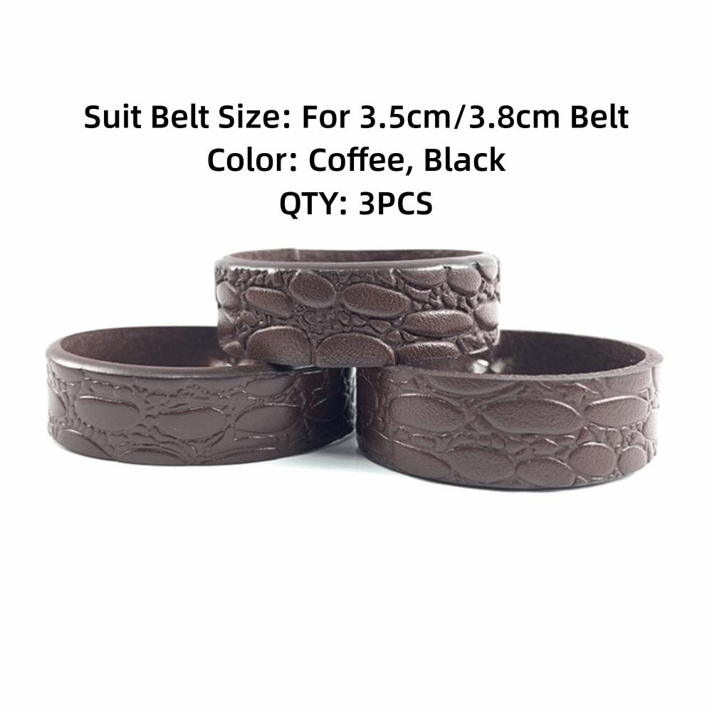 3PCS Cow Genuine Leather Belt Loop Keepers DIY Waist Belt Holders For 3.5/3.8cm Belt Accessories