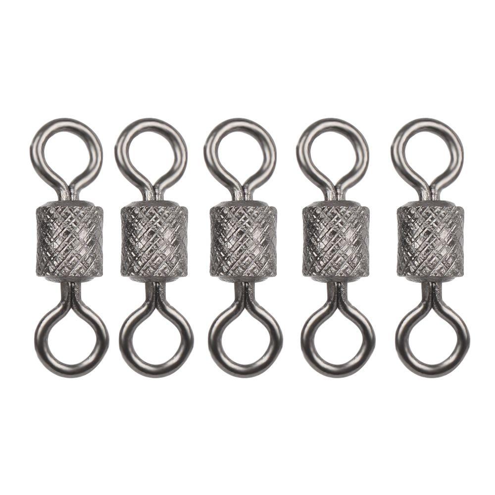 Fishing Rolling Swivel Connector Stainless Steel Solid Ring Bearing Barrel Heavy Duty Ball High Quality Durable High Strength