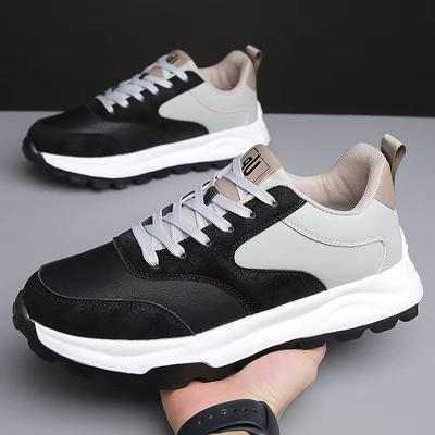 Trendige Herrenschuhe mit dicken Sohlen 2025 Herbst und Winter Freizeitschuhe Jugend Trendige Laufschuhe Plus Samt Warme Sportschuhe