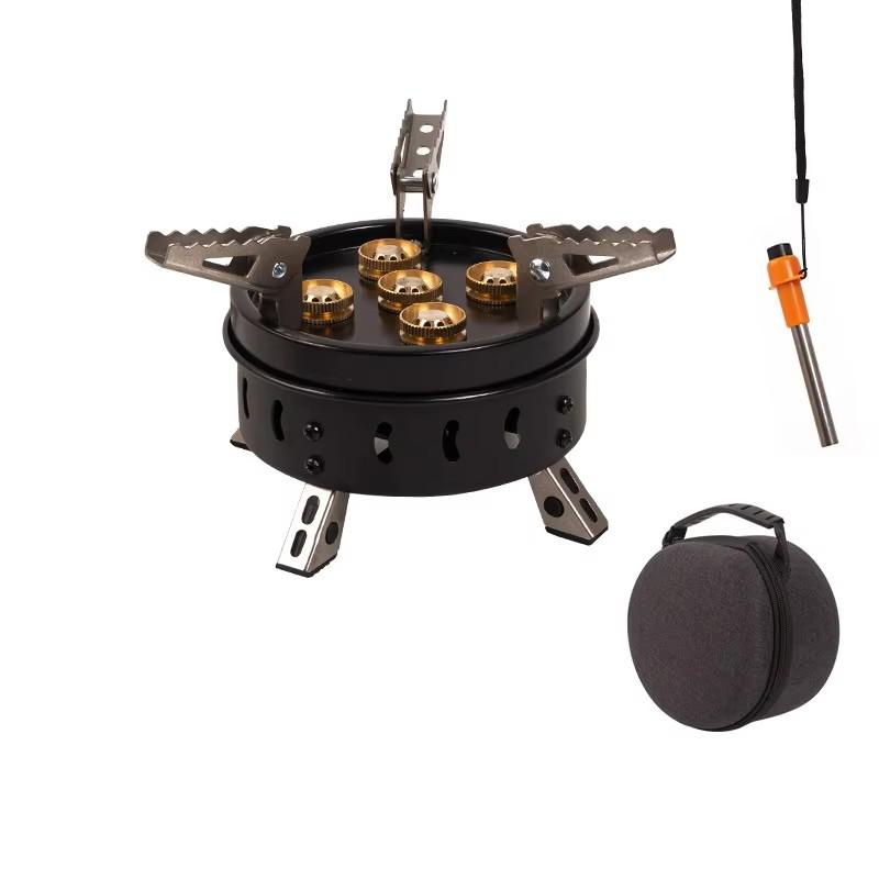 Gas Manual Camping Stove High Power Mini Size Super Fire Outdoor Burners Windproof Gas Stove for Outdoor Hiking