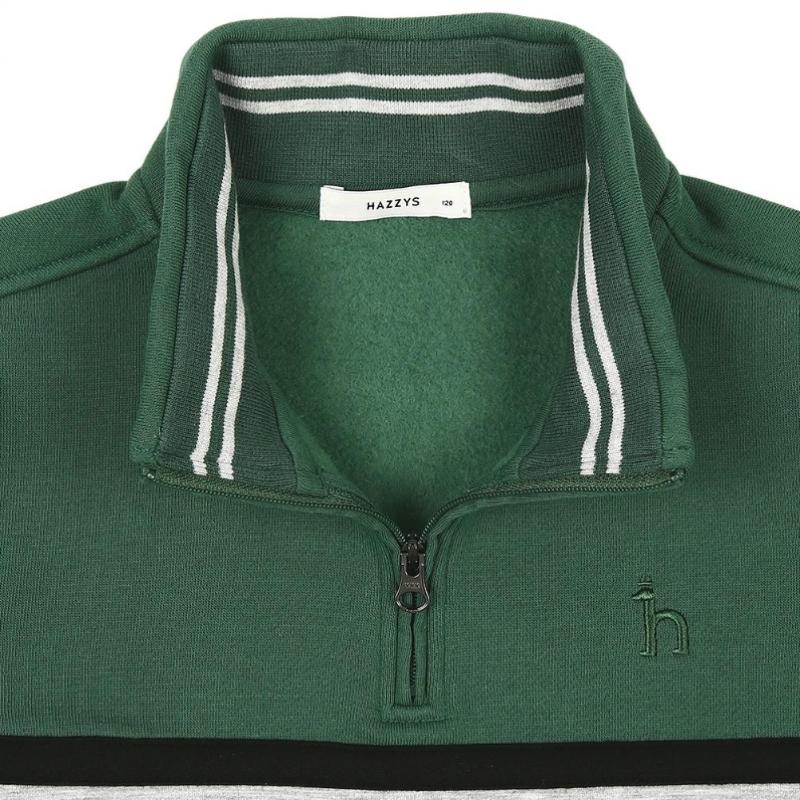 Hazzys Kids Half Zip Sweatshirt Huw11tm05m Gn