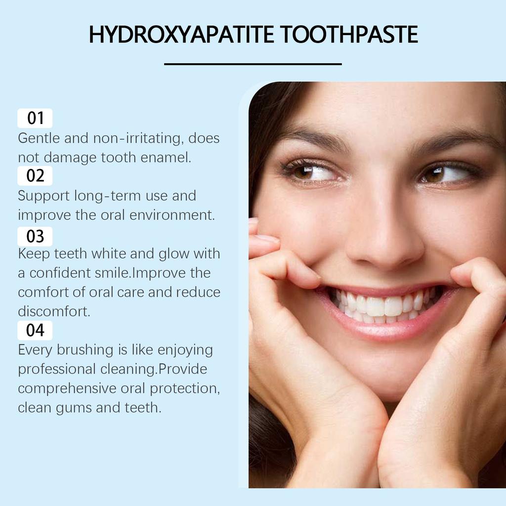 Hydroxyapatitová zubní pasta, bělicí zubní pasta, svěží dech, zubní pasta, zubní pasta, odstraňování skvrn, kompletní péče o zuby 120 g