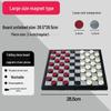 Magnetisches Damespiel-Set: 100-Felder Schwarz-Weiß Faltbares Schachbrett für Schüler & Kinder