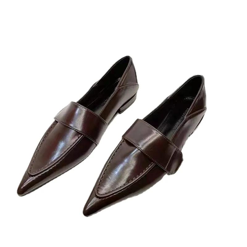Pointed Toe Flats Women Loafers Shoes Summer Casual Walking Shoes Designer New Sexy Sandals Brand Dress Retro Femme Zapatillas