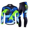 Unisex Cycling Jacket Pants Set Winter Thermal Windproof Breathable Long Sleeve Bike Riding Suit
