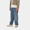 Carhartt WIP Fw24 W Brandon Double Knee Pant Loose Straight Leg Zipper Fly Jeans Women Pants Light-Blue I034229-01-4L
