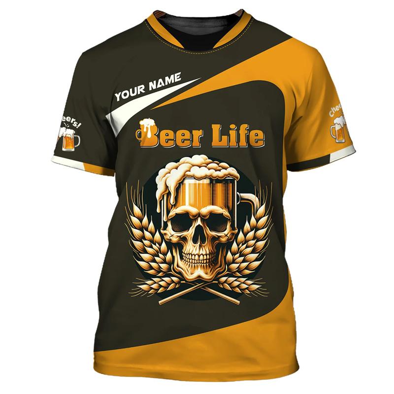 Funny Beer 3d Printed Tshirt For Men New Design Beers Club Short Sleeves Tops Summer Street Tees For Beer Lover T-shirt Gift