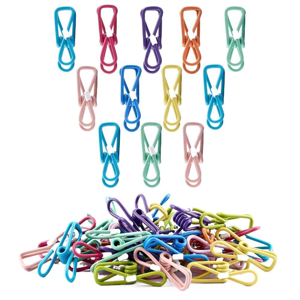 30PCS High Quality Anti Drop Food Clips Windproof Colorful Food Packaging Clip Reusable Durable Bag Clips Clothesline