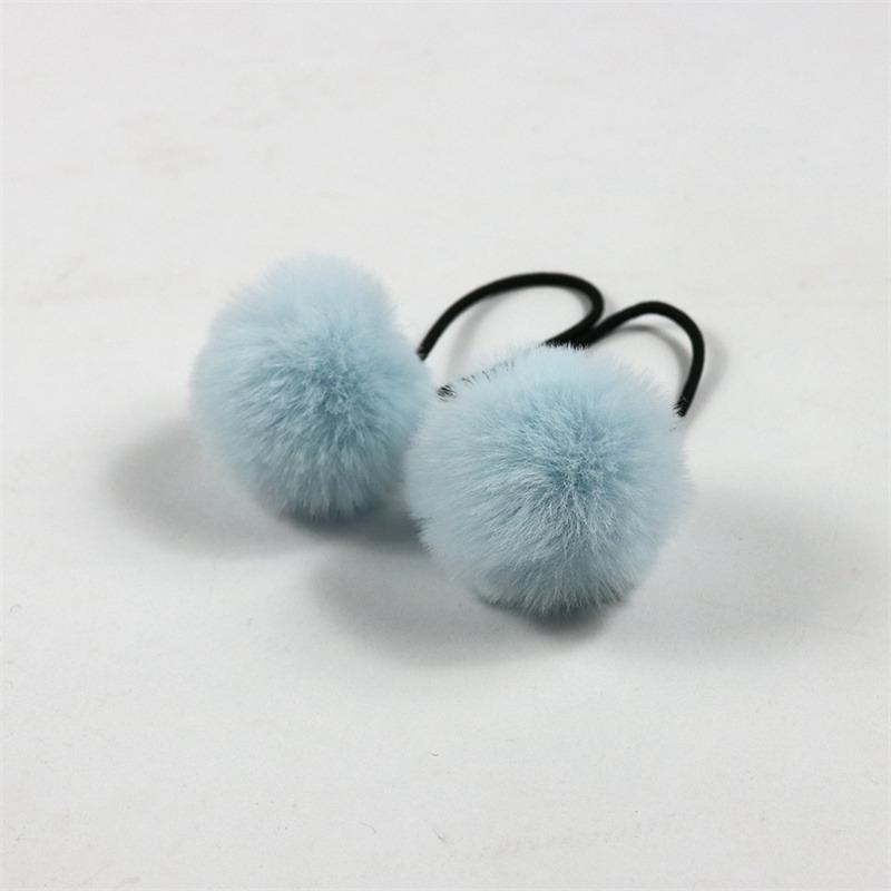 Topknot Hair Cartoon Imitation Rex Children's Adult Pompons Hair Band Accessories Ball Headdress Rabbit Small Hair