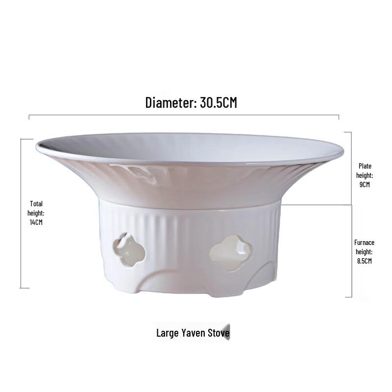 Ceramic Warming Dish with Candle Heater