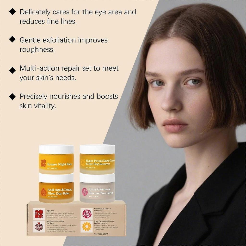 Das Komplettsystem für reife Haut Bio-Hautgesichtsbalm 4-in-1-Set für alle Hauttypen