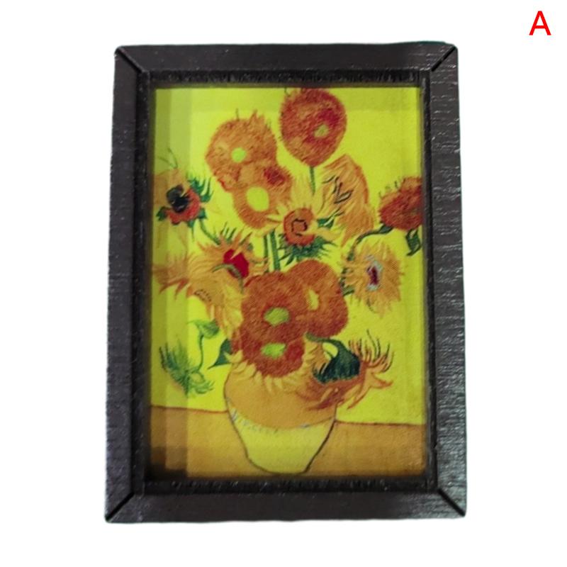 Dollhouse Miniature Photo Frame Oil Painting Wall Painting Furniture Accessories